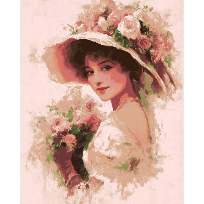 Painting by Numbers Woman with Hat