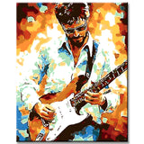 Paint by numbers guitarist playing
