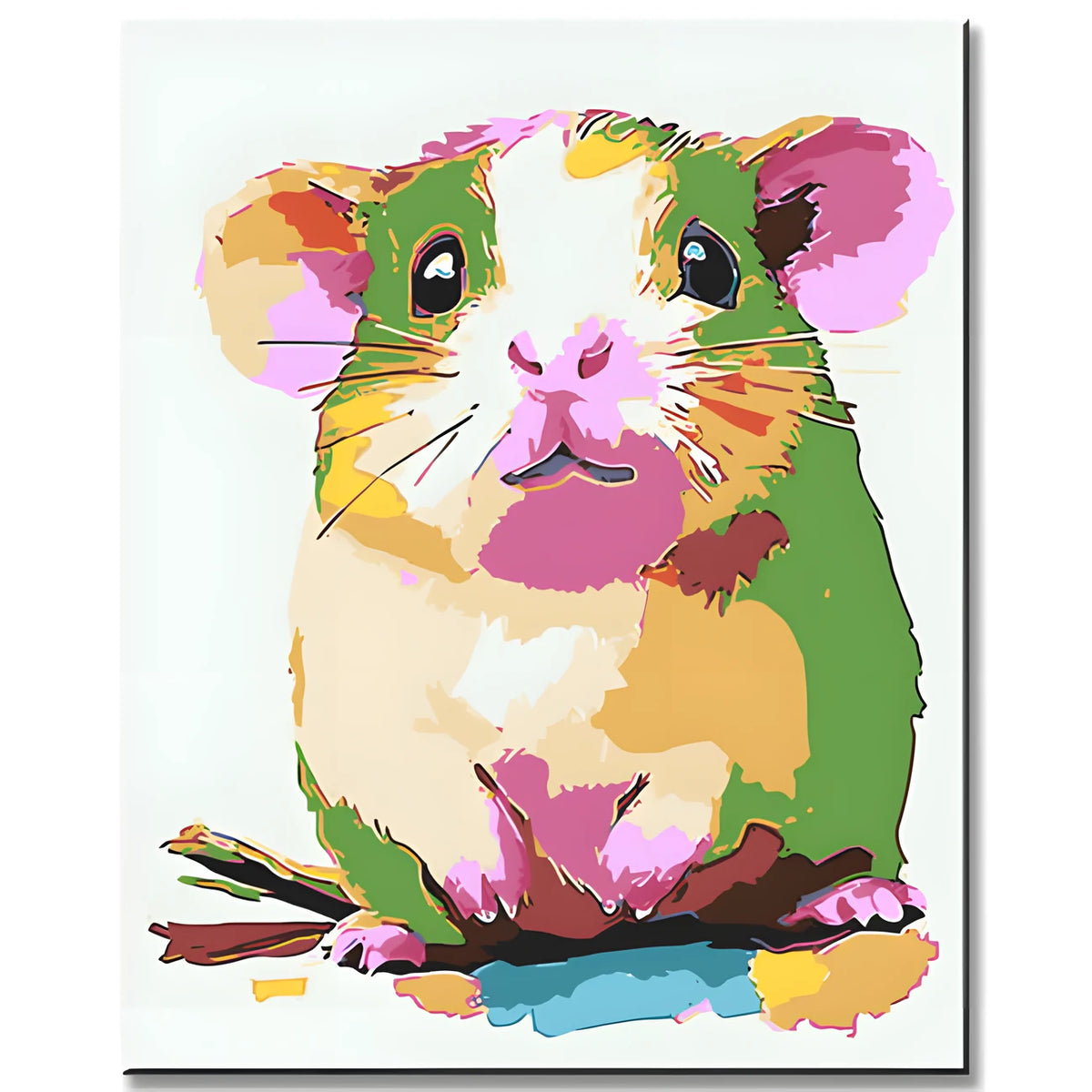 Paint by Numbers Animal Art Abstract Hamster