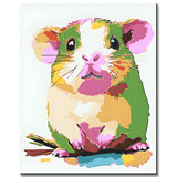 Paint by Numbers Animal Art Abstract Hamster
