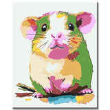 Painting by Numbers Pictures Hamster Abstract
