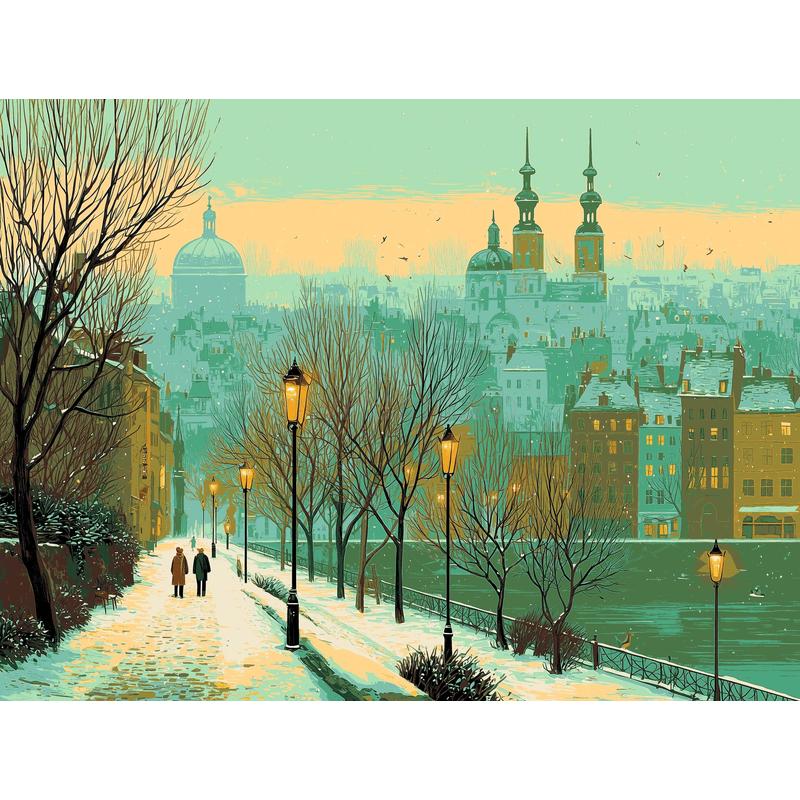 Painting by Numbers City in Winter