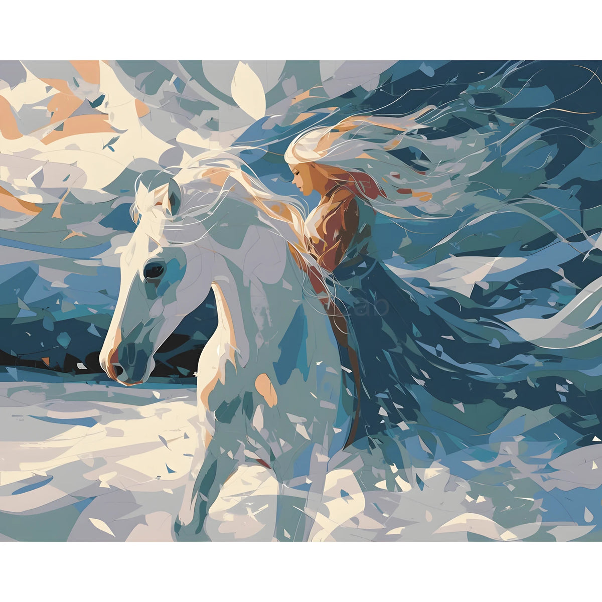 Painting by Numbers Horse in Waves