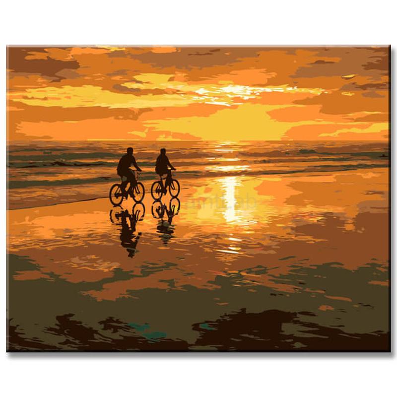Painting by Numbers Cyclists
