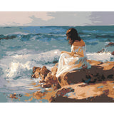 Painting by Numbers Woman by The Sea