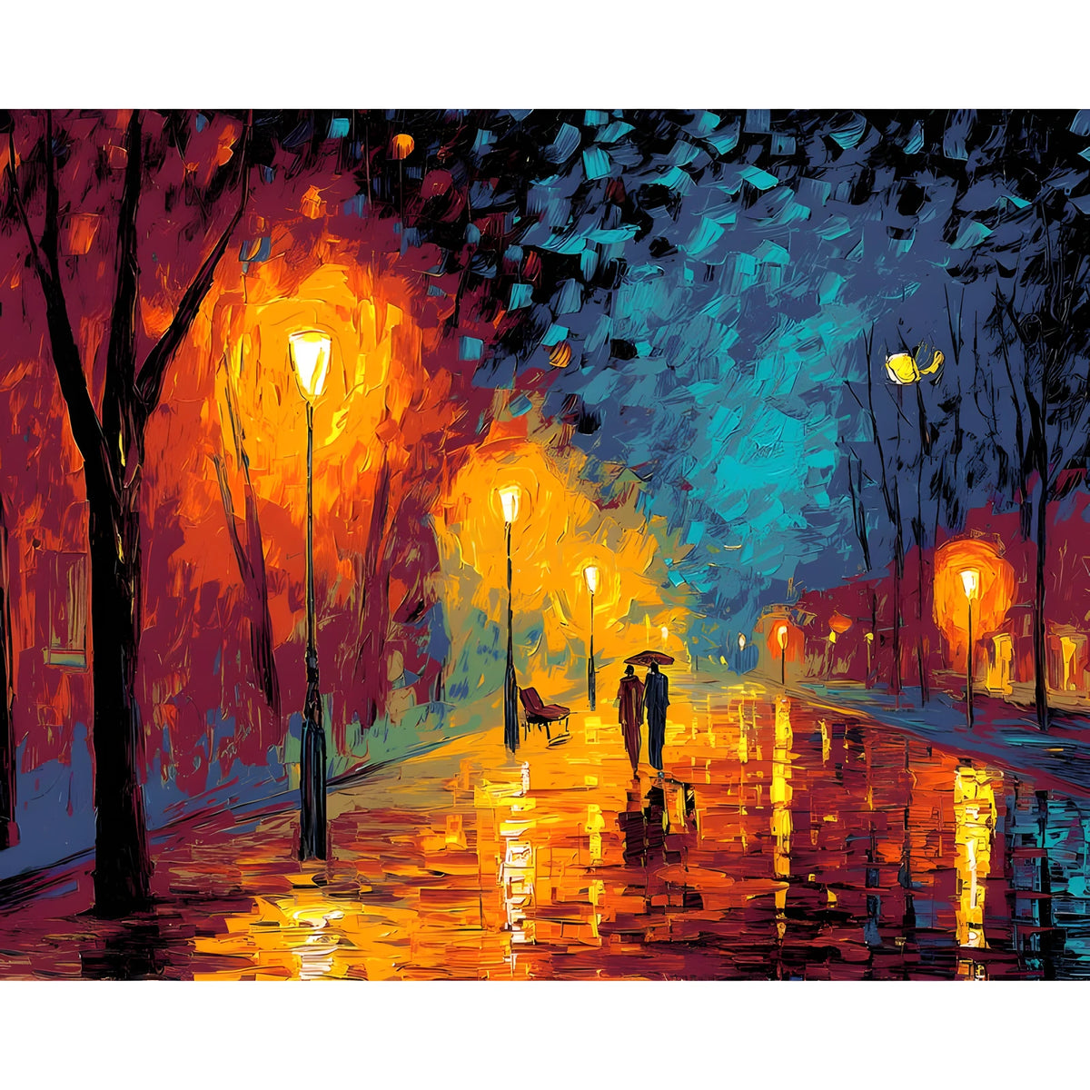 Painting by Numbers Pictures Avenue in The Rain