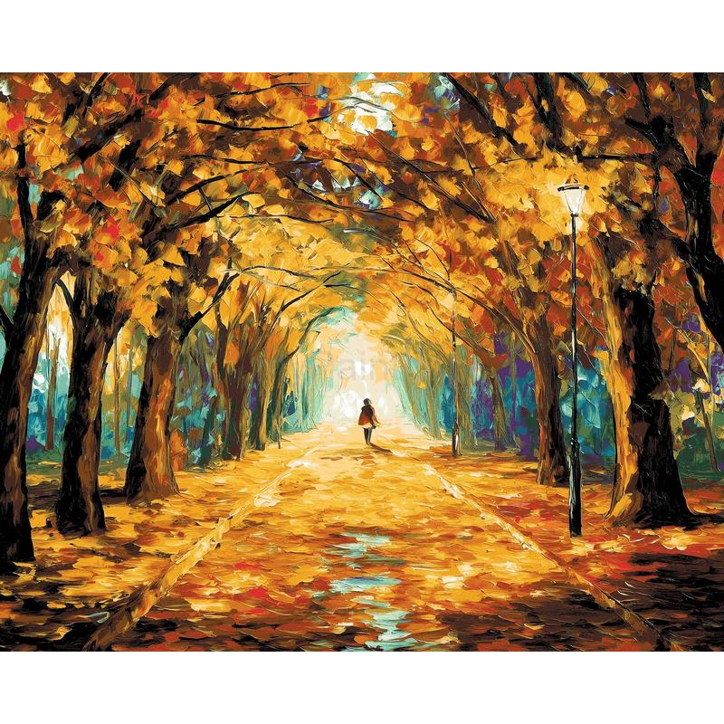 Painting by Numbers Pictures Walking with Dog