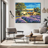 Painting by Numbers Flowers Lavender in Front of Homestead