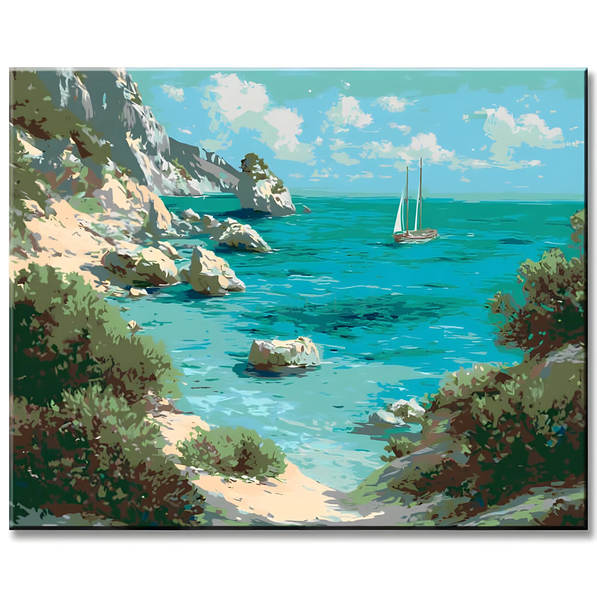 Painting by Numbers Sailboat