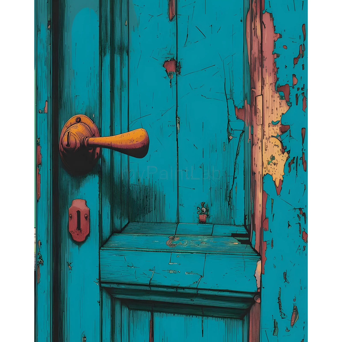Paint by Numbers Wooden Door