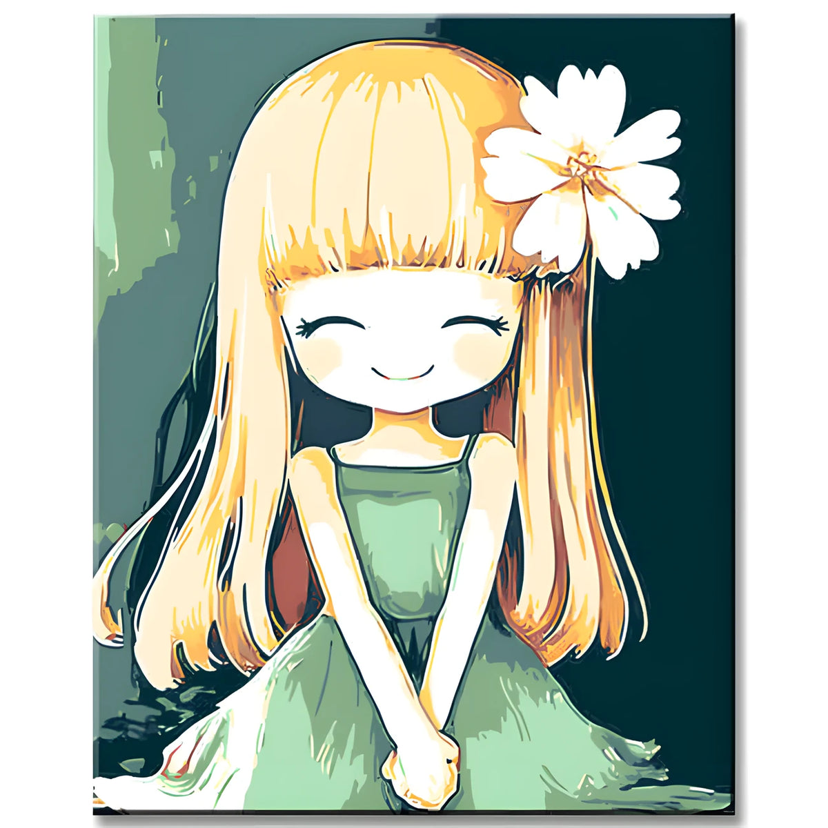 Paint by Numbers Little Princess with Flower in Hair