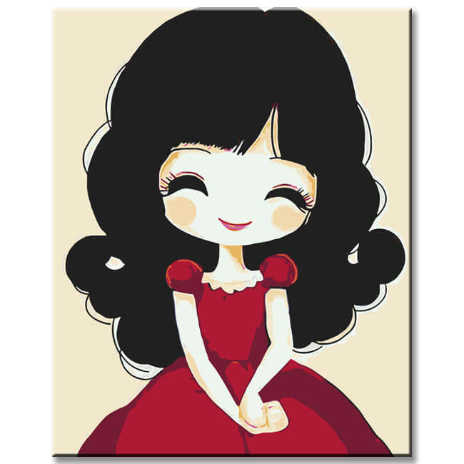 Paint by Numbers Little Princess with Pigtails