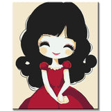 Paint by Numbers Little Princess with Pigtails
