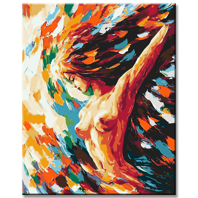 Painting by Numbers Nude Woman Abstract