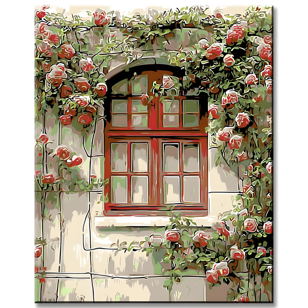 Paint by Numbers Rose Vines