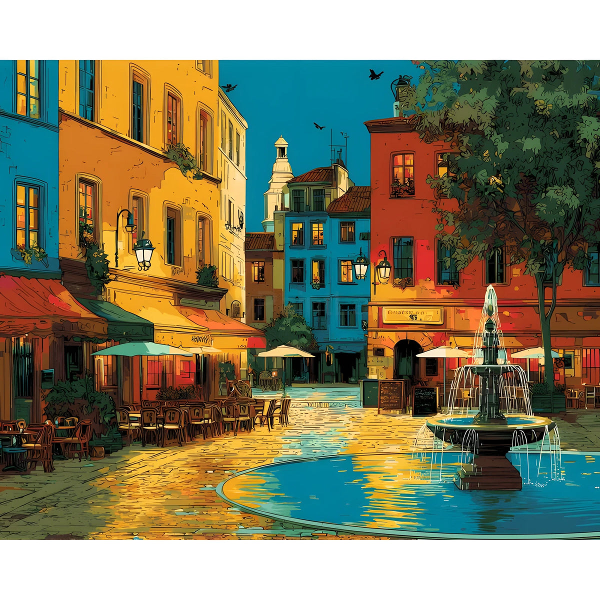 Painting by Numbers Old Town View