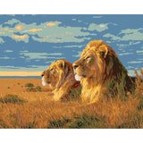 Painting by Numbers Lion Couple