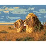 Painting by Numbers Lion Couple