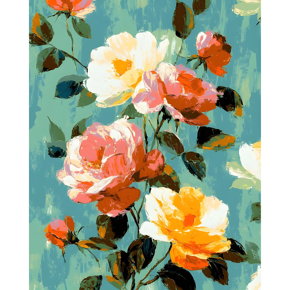Paint by Numbers Rose Vine