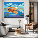 Painting by Numbers Pictures Boat At Low Tide
