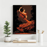 Painting by Numbers Pictures of A Dancer in A Red Dress