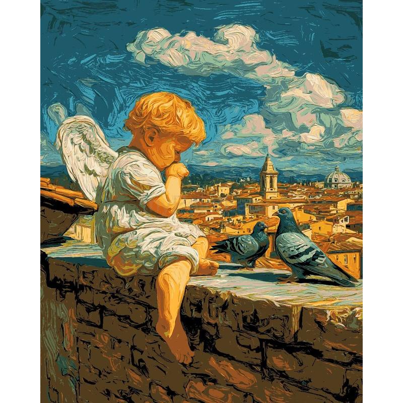 Painting by Numbers Angels Doves