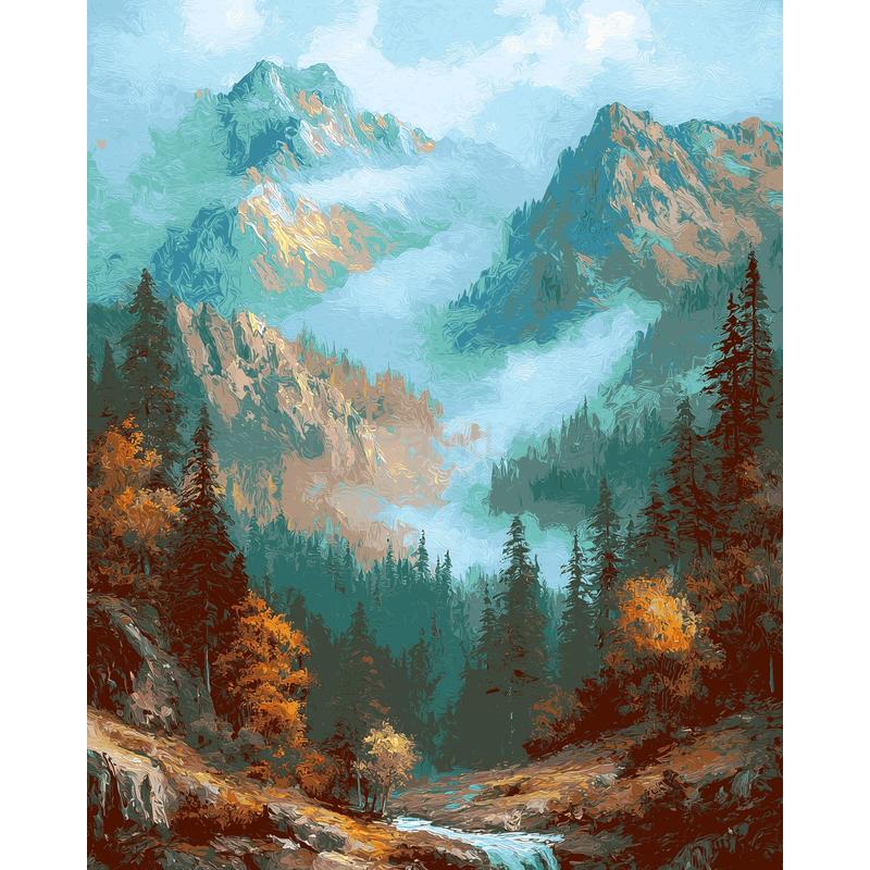 Painting by Numbers Alps Bach