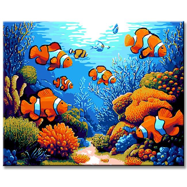 Painting by Numbers Sea Coral Reef