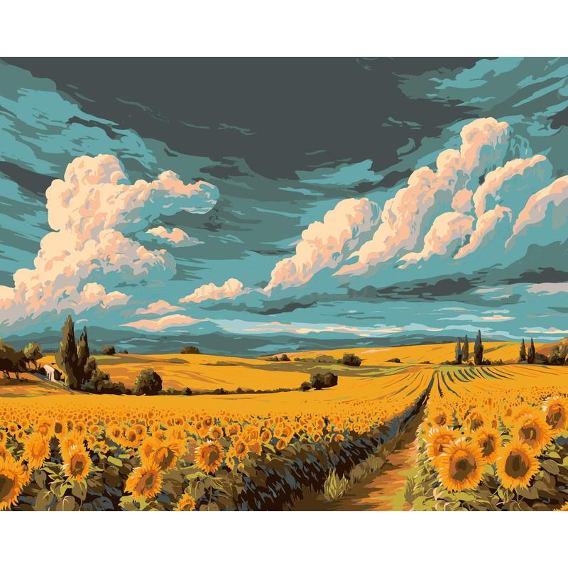 Painting by Numbers Sunflower Field