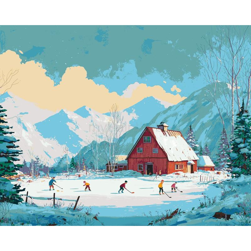 Painting by Numbers ice Hockey