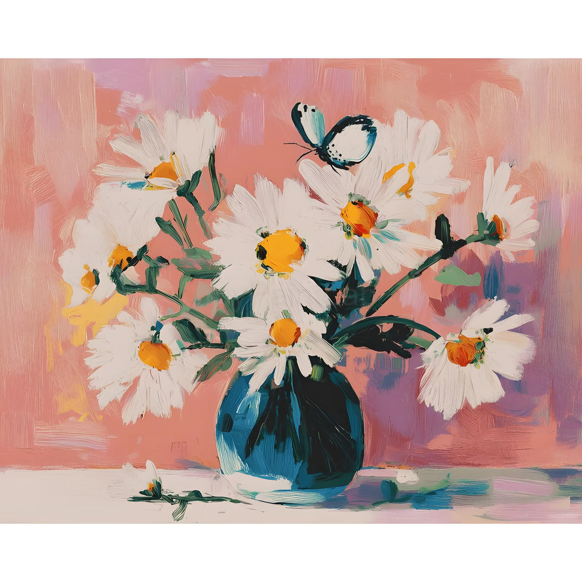 Painting by Numbers Pictures of Daisies and Butterflies