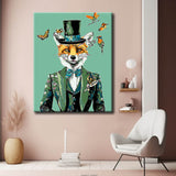 Painting by Numbers Funny Animals Fox with Top Hat