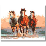 Painting by Numbers Animals Herd of Horses Galloping