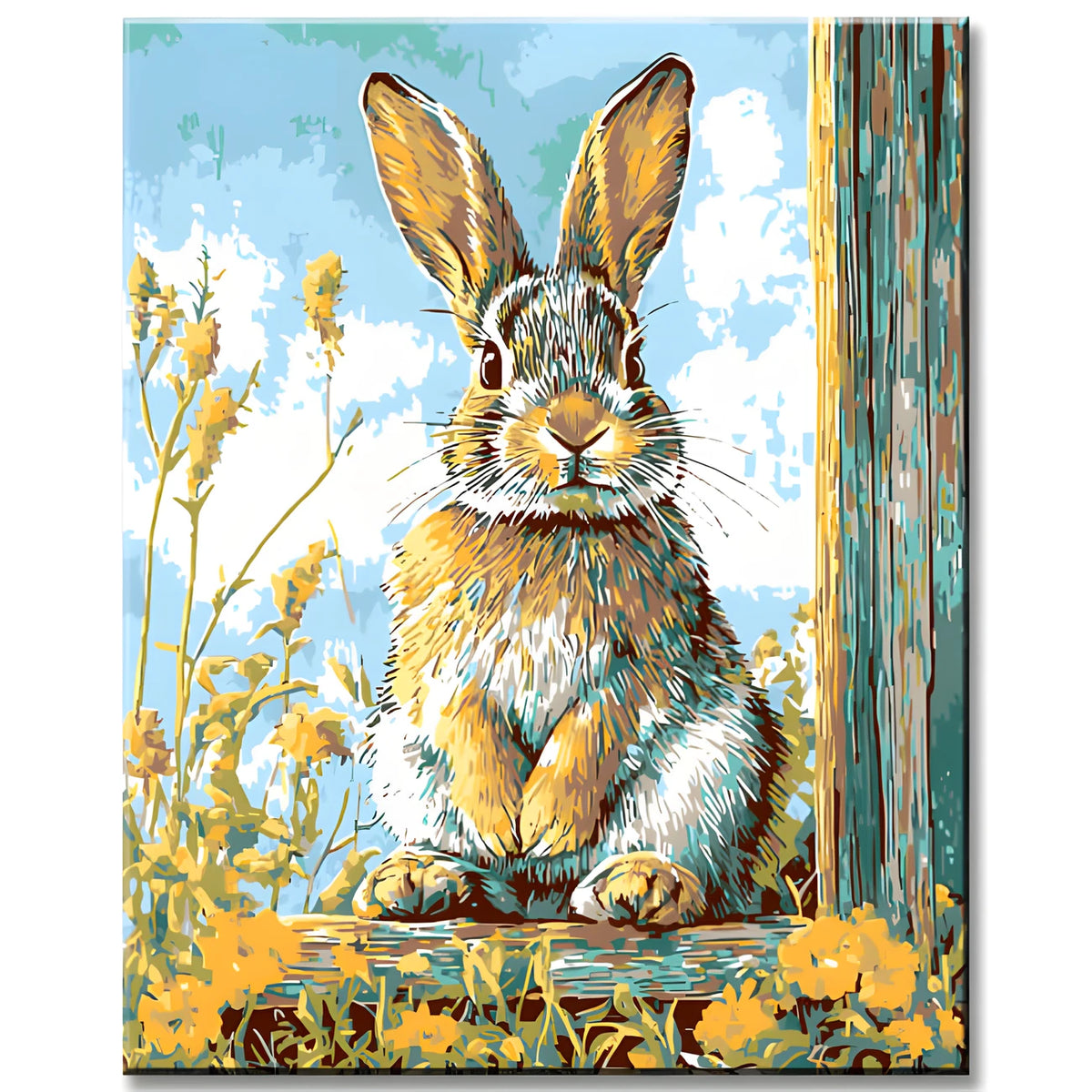 Paint by Numbers Animal Art Field Hare Portrait