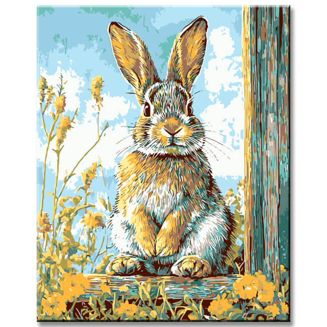 Paint by Numbers Animal Art Field Hare Portrait