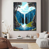 Paint by Numbers Landscape Mountain Waterfall