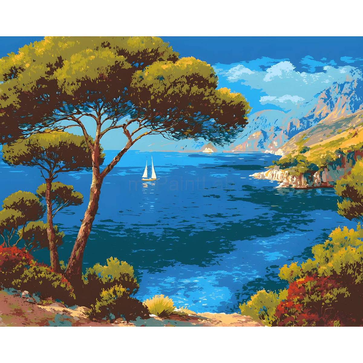 Painting by Numbers Pictures of A Sea Bay