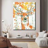 Painting by Numbers Deer in The Colorful forest of Leaves