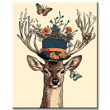 Painting by Numbers Deer with Butterflies
