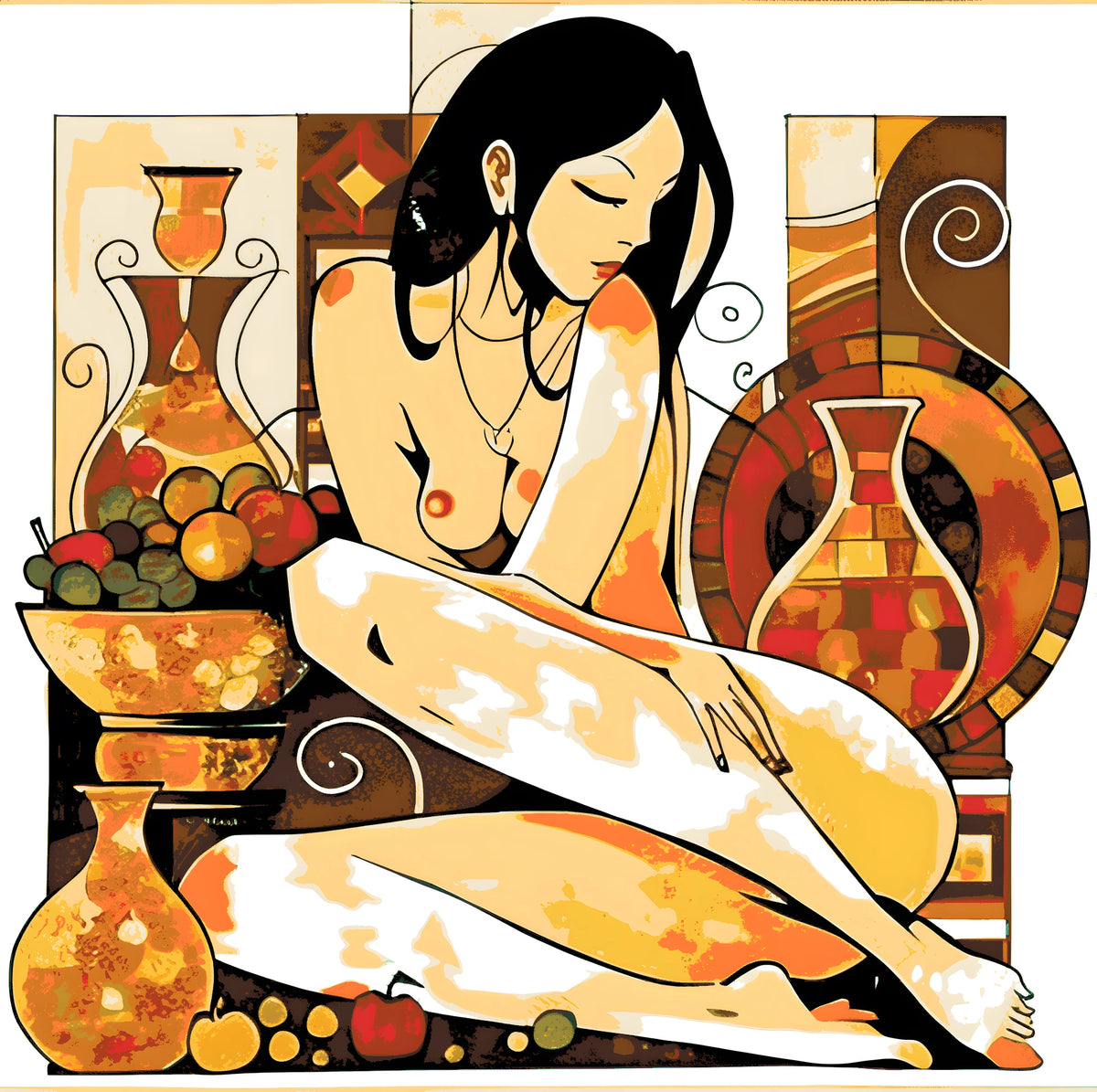 Paint by Numbers Nude Orange