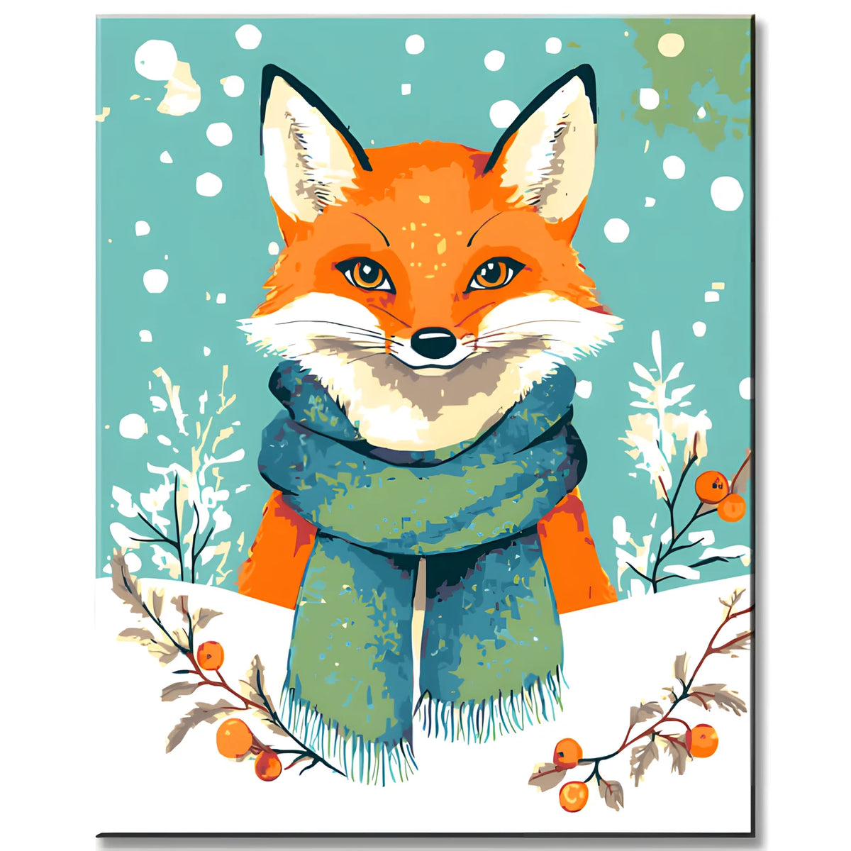 Painting by Numbers Fox in Winter