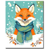 Painting by Numbers Fox in Winter