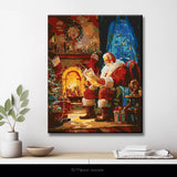 Painting by Numbers Santa Claus by The Fireplace
