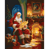 Painting by Numbers Santa Claus by The Fireplace