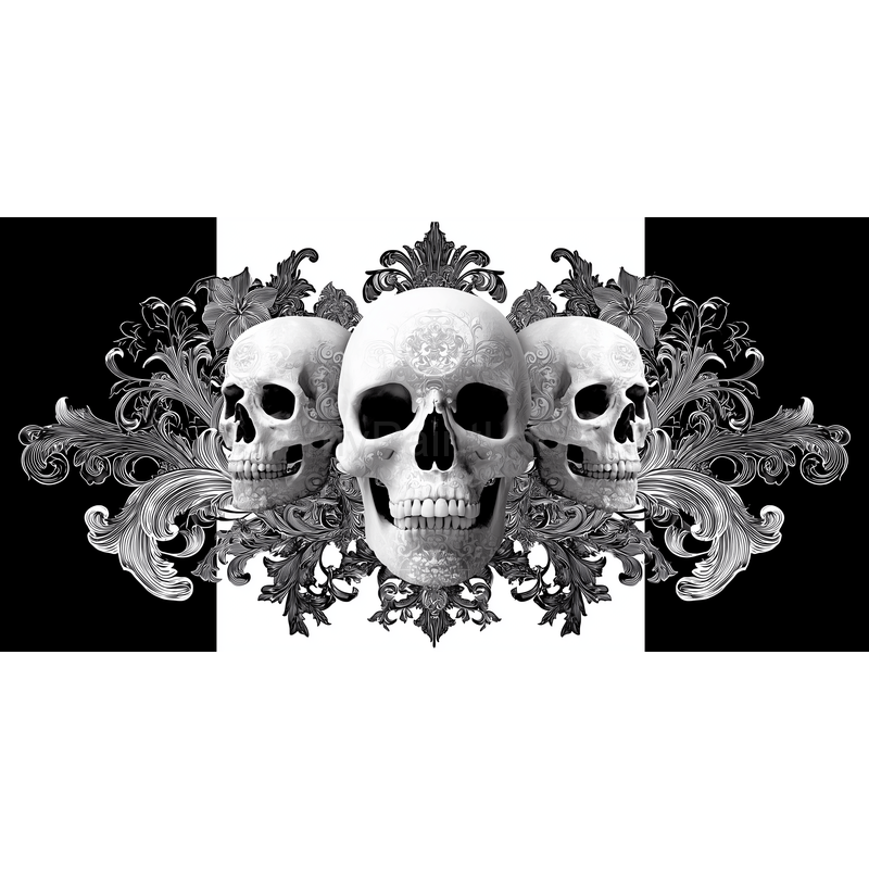 Paint by Numbers Halloween Skull 5-Panel