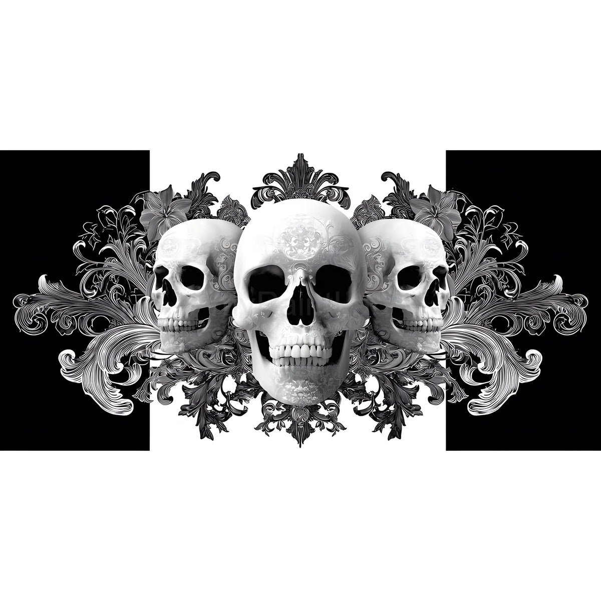 Paint by Numbers Halloween Skull 5-Panel