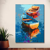 Painting by Numbers Boats on The Lake