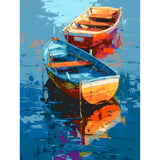 Painting by Numbers Boats on The Lake