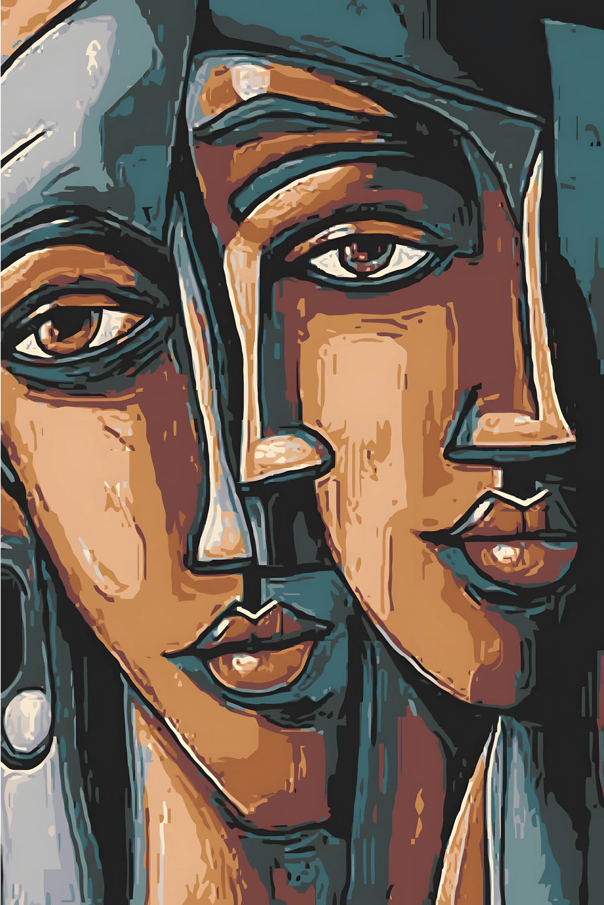 Painting by Numbers Abstract Art Faces Cool Urban World