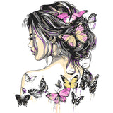 Painting by Numbers Abstract Art Woman with Butterflies
